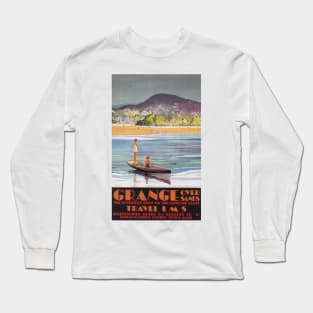 Grange-over-Sands - LMS - Vintage Railway Travel Poster - 1923-1947 Long Sleeve T-Shirt